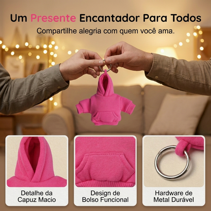 Cute Hoodie Keychain Charm Mini Fashion Accessory for Bags & Backpacks