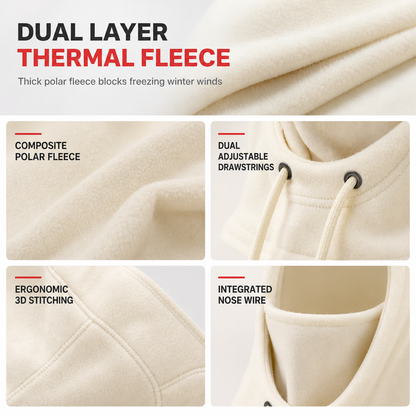 2026! 3-in-1 Winter Balaclava windproof fleece covers head, neck, face & ears. Adjustable fit for skiing