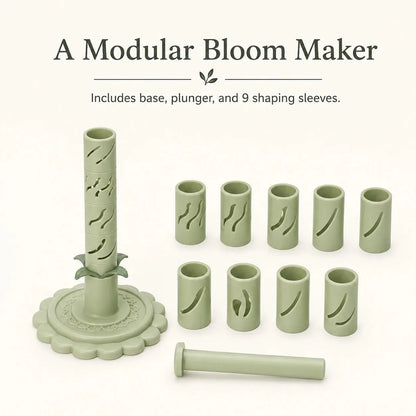 Modular Clay Flower Maker with 9 Shaping Sleeves