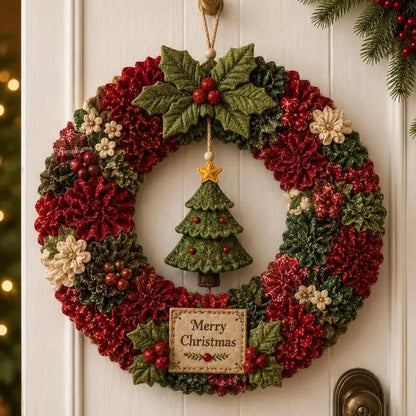 3D Fabric Poke Christmas Wreath DIY Kit – 6 Designs