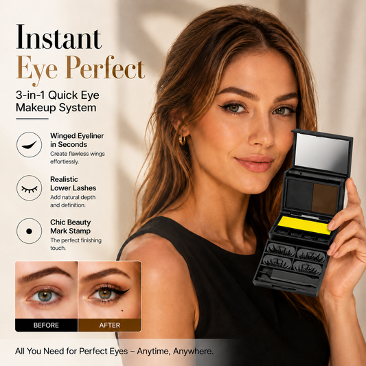 3-in-1 Eyeliner & Lash Stamp Kit Wing, Bottom Lashes & Liner, Waterproof, Beginner-Friendly