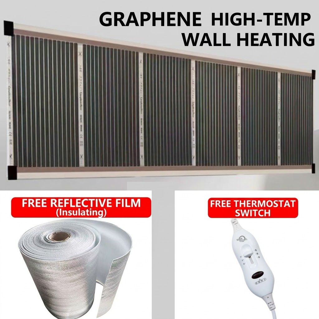 3-Second Rapid Heating Honeycomb Graphene Far-Infrared Ceramic Wall Heater | Low Noise