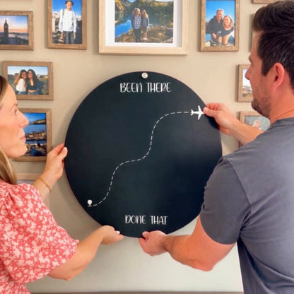 Been There, Done That Travel Magnet Display Board Round Souvenir Magnet Wall Organizer